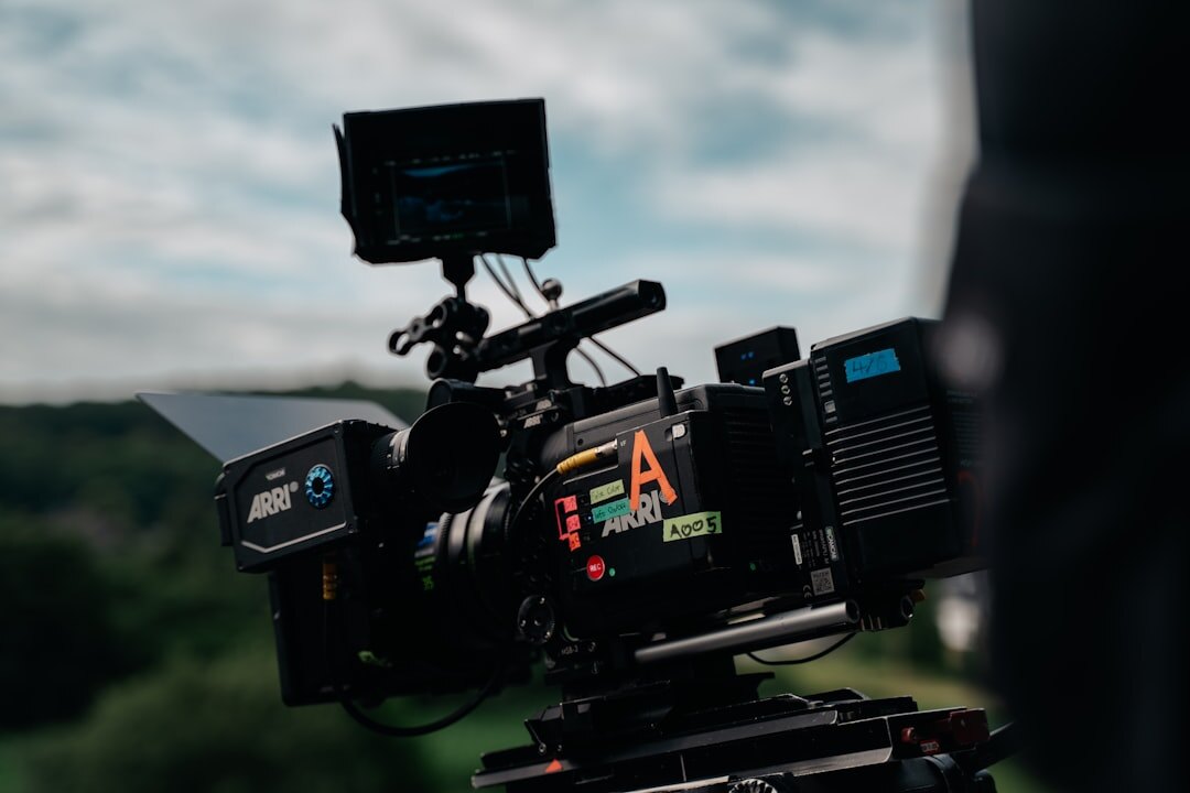 cinema camera on tripod