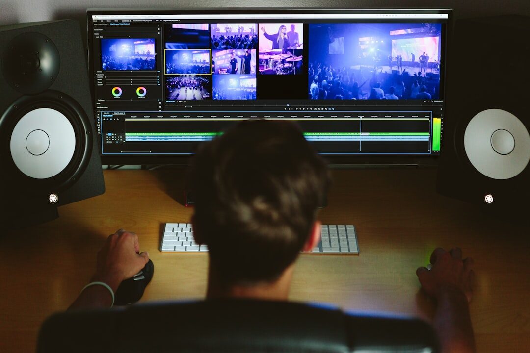 modern video editing setup
