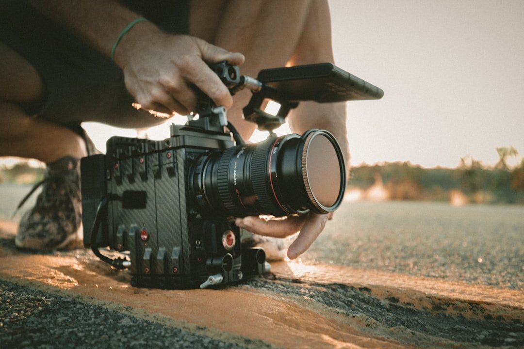 professional filmmaker at work