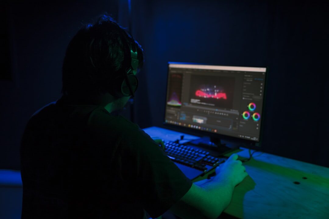 vfx artist working on computer