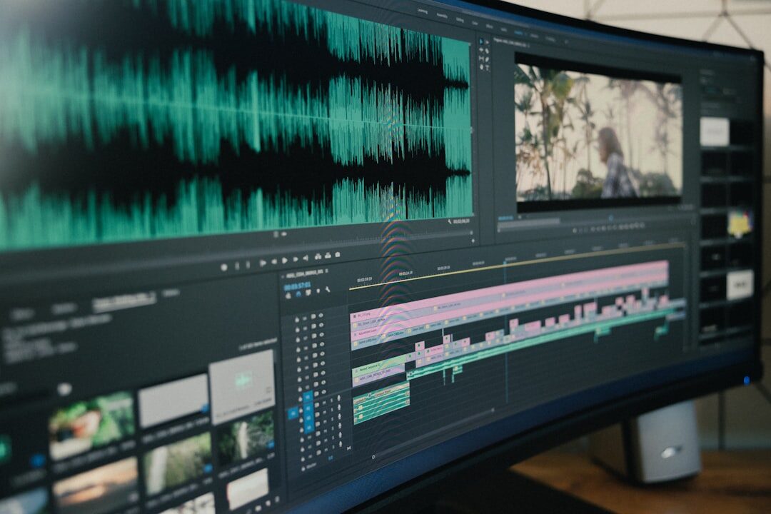 video editing software screen